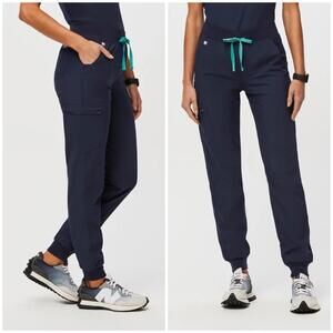 FIGS Zamora Free X Lined Jogger Scrub Pants Navy Size Small